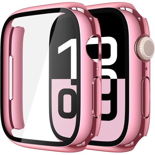 2 Pièces Rigide Pc Protection Ecran En Verre Trempé Pour Apple Watch Series 11 Series10 46mm, Coque Ultra-Fine Anti-Chute Résistante Aux Rayures Pour Iwatch, Transparent
