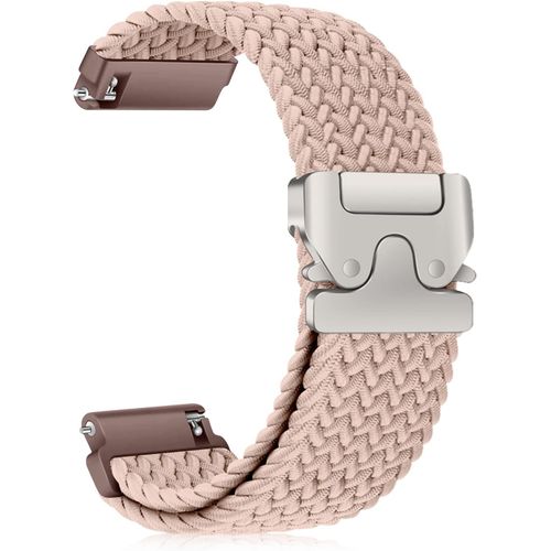 Nylon Watch Straps 22 Mm 20 Mm 18 Mm, Braided Sport Strap, Parachute Buckle, Quick Release, Men, Women, Elastic, Soft, Comfortable For [22mm Light Pink]