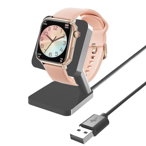 KALANKA-Chargeur Magnétique Compatible avec Ice Smart 2.0 1.96"" Smart Watch pour de Smartwatch Chargeur,Portable Support Charger,Compatible avec Ice Smart 2.0 1.96 Pouces Smartwatch ¿ (Noir)