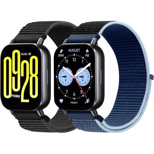 2 Pieces Straps Compatible With Xiaomi Redmi Watch 5 Active/Xiaomi Redmi Watch 5 Lite, Nylon Sport Replacement Strap For Women Men