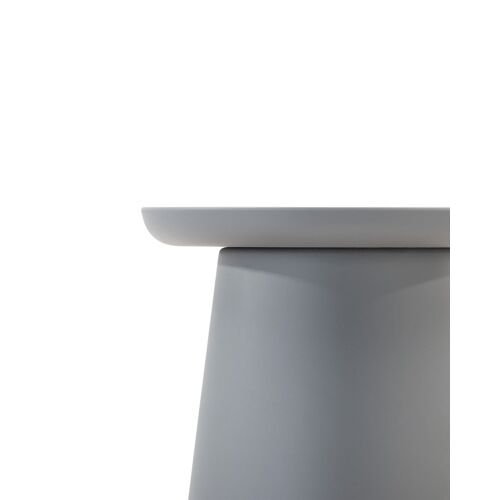 Table D¿Appoint Ronde En Polypropylène 50cm Diam Gris