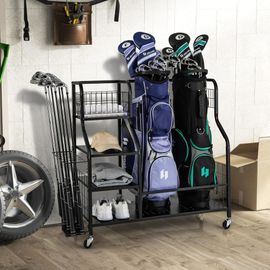 Organiseur De Club De Golf 3 Niveaux De Rangement 110 X 41 X 97 Cm