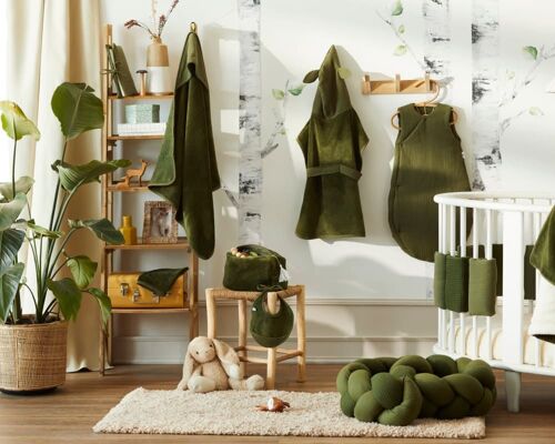 Housse De Matelas À Langer 100% Coton - Fougère