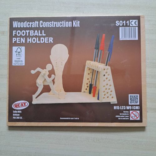 Kit Créatif En Bois Football – Support Stylos Diy – Activité Enfant