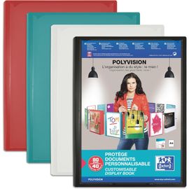 Tzf-Oxford Porte Vue Polyvision A4 120 Vues / 60 Pochettes Couverture Polypro Opaque Couleur Aléatoire