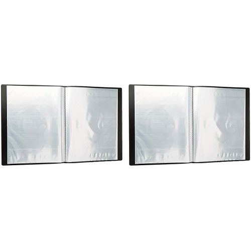 Reliure - Protège Document A3 - Porte Vues A3-60 Vues - 30 Pochettes - Noir (Lot De 2)