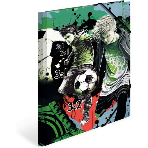Patq-Chemise A4 Football Pour Enfant En Carton Avec Motif Sport, Élastique, Rabat Intérieur Et Impression Intérieure Pour Garçons Et Filles