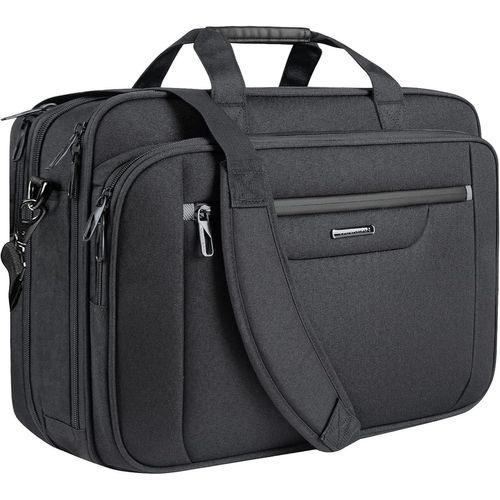 Sacoche Pour Ordinateur Portable Jusqu'À 18 Pouces Xxl Sac À Bandoulière Pour Ordinateur De Jeu Hydrofuge Pour Homme Et Femme Capacité Extensible Pour Voyage/Affaires/École - Noir