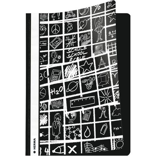 Eryi-""Schooly Doo Chemises Plastique Din A4, À Motifs, 1 Pièce Noir