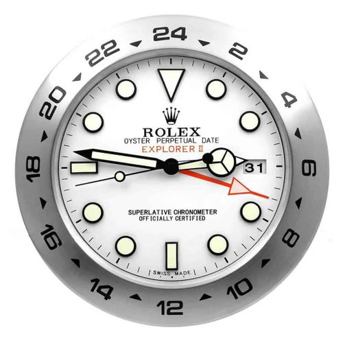 Rolex Explorer II, cadran blanc | Horloge murale