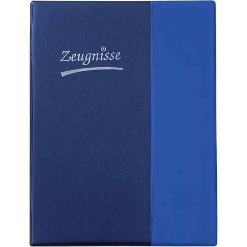 ERYI-20105 - Porte-Revue À Anneaux, Din A4, 10 Pochettes, Transparent, Bleu, Avec Mécanisme À 4 Anneaux, 1 Pièce