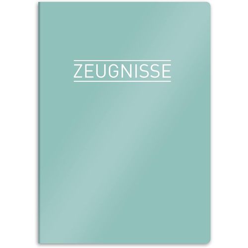 Porte-Documents Robuste Avec Motif Din A4 - 20 Pochettes Solides - Pour Enfants, Adolescents, Étudiants, Filles, Garçons (Vert Menthe)