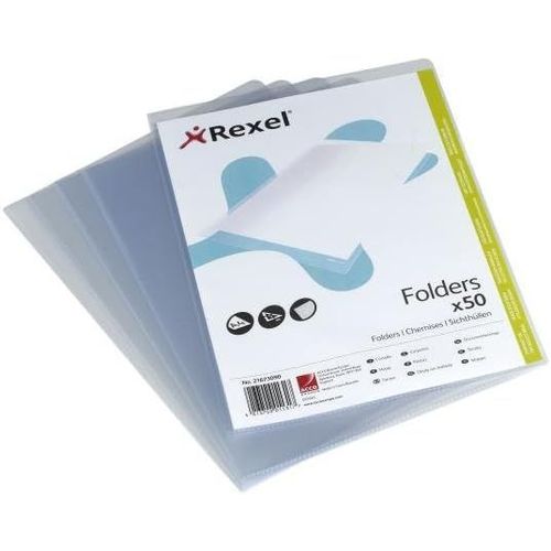 Eryi-Hetzel 21673090 Pack De 50 Chemises Coin A4 Transparent