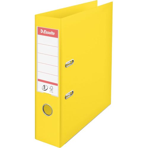Classeurs À Levier A4 N°1, Jaune, Dos De 75 Mm, Plastique, Lot De 1, Gamme Vivida