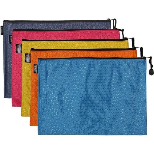 Eryi--Perles Matte Football Chemise-Paquet Portefeuille Pochette En Pvc Zip Document Dossier-A5-5 Pcs (B8)