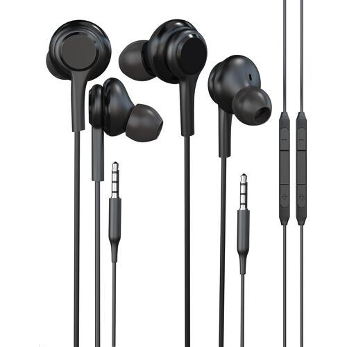 ERSHI-Casque 3.5mm In Ear(2 pack)compatible pour Samsung Aux Audio Câble Jack pour téléphone Fil Écouteurs PC Smartphone Gaming Mi[829]