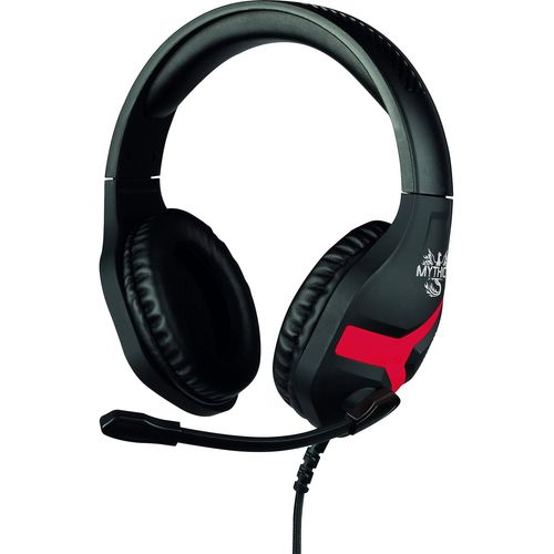 LKLJIJ-Mythics Casque Gaming Filaire Nemesis pour Nintendo Switch - Microphone 45° - Câble 1,5 m - Prise Jack 3,5 mm - Noir et Rouge