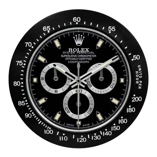 Horloge murale Rolex Daytona noire