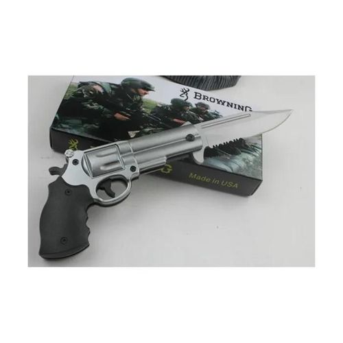 Couteau Browning Acier Lame Dentée Acier 9 Cm Fourreau Outdoor