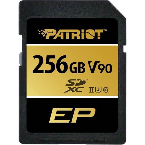 Carte SD - PATRIOT - V90 - 256 Go - UHS-II - Vitesse 300 Mo/s - Classe 10