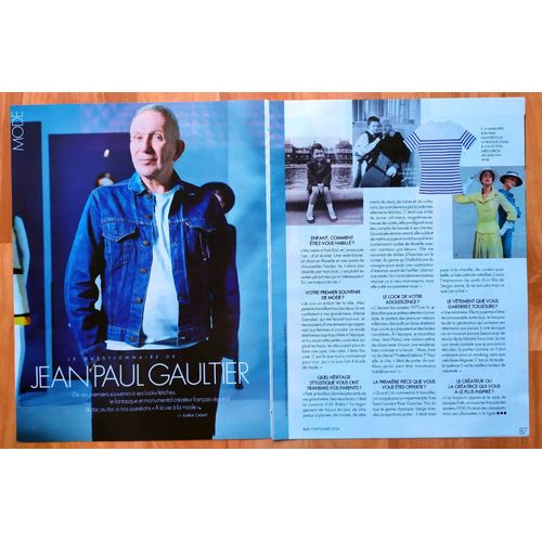 Elle N°4109, Coupure De Presse, Jean Paul Gaultier