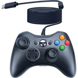 Shiliu-Manette De Jeu Usb Filaire Pour Console Microsoft Xbox 360 Windows Pc Ordinateur Portable Jeu Vidéo Couleur Noir[333]