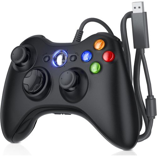 Contrôleur Filaire Pour Contrôleur Pc Xbox 360 Avec Manette De Jeu Double Vibration Pour Xbox 360/Pc Windows 7/8/10