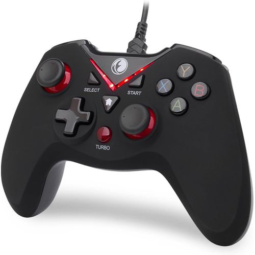 V-One Manette De Jeu Filaire Usb Pour Pc (Windows Xp/7/8/10/11),Steam,Android,Ps3,Rouge