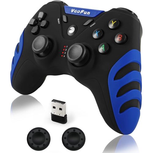 Manette Pc, Manette Ps3 Gamepad Pc Avec Hall Joystick (Anti Drift), Double Vibration, 2,4g Sans Fil Manette Gamer Pour Windows 11/7/8/10, Ps3, Steam, Raspberry Pi, Android Smart Tv, Tv Box
