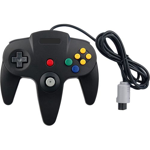 Contrôleur filaire Gamepad Joystick Joypad pour Nintendo 64 N64 Console Jeux vidéo Couleur Noir