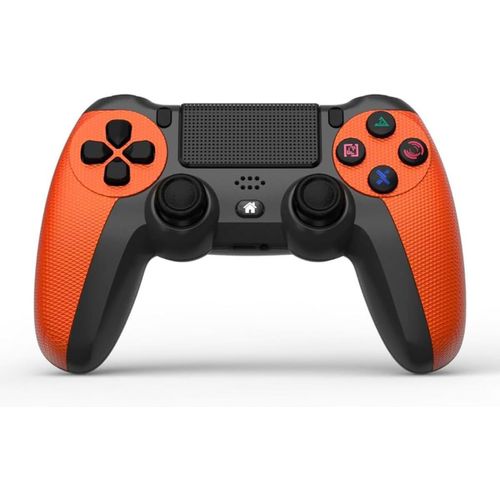 Pack Manette Pour Ps4 / Ps3 / Pc/Mobile Sans Fil - Manette Sans Fil, 2-Shock, 6 Axes, Pavé Tactile, Entrée Casque, Câble De Charge, 8 X Grips Pour Joystick, Housse Pour Manette - Noir