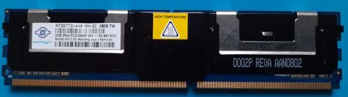 barrette de mémoire DIMM NT2GT72U4NB1BN-3C 2GB PC2-5300F 2Rx4 DDR 1333MHZ