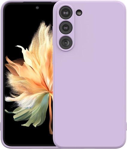 ELVORIX-Coque pour Samsung Galaxy S23 6.1 Pouces, avec Protection Caméra, Couche Intérieure Douce, Etui Housse TPU Mince Souple Antichoc Case pour Galaxy S23 (2023) Lilas
