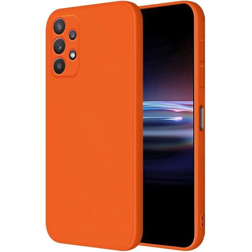 Sjzg-Coque Pour Samsung Galaxy A13 4g Protection Étui, (6.6"" Inches) Liquide Tpu Silicone Case Anti Rayures Ultra Mince Souple Cover En Silicone Orange