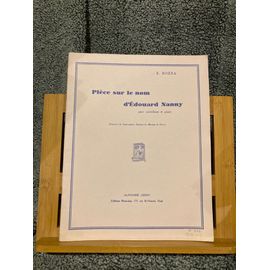 E. Bozza Pièce Sur Le Nom D'edouard Nanny Partition Contrebasse Piano Ed. Leduc