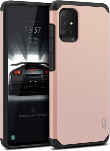 Coque Pour Samsung A51, Housse Etui Pour Samsung Galaxy A51 Antichoc Survivor Double Protection Resistante, Or Rose