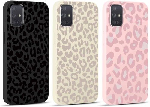 SJZG-3 Pièces Coque Pour Samsung Galaxy A71 4G 6,7"", Ultra Fine Souple Silicone Tpu Avec Aesthetic Motif Léopard Design Étui Pour Femmes, Antichoc Anti-Rayures Protection Housse Pour Samsung A71 4G