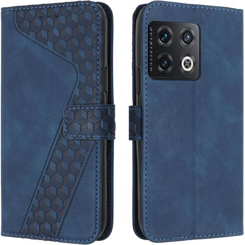 SJZG-Coque Pour Oneplus 10 Pro 5G, Étui Housse Protection En Cuir Pu [Pochette De Portefeuille] [Magnétique], Antichoc Etui À Rabat Pour Oneplus 10 Pro 5G (Bleu)