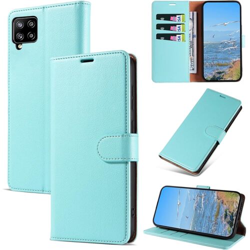SJZG-Coque Pour Samsung Galaxy A12 4G / Galaxy A12 5G, Antichoc Magnetique Étui À Rabat Avec Porte Cartes, Portefeuille Housse En Cuir Pu Pour Samsung A12 4G / Samsung A12 5G, Vert