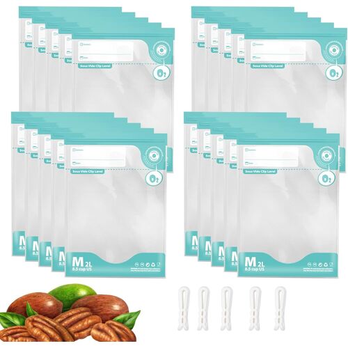 20 Sacs de Rangement pour Scellant sous Vide, 20×30cmcm Sacs s pour Scellant Alimentaire sous Vide, Idéal pour la Conservation des Aliments en Camping Vacuum fresh bag