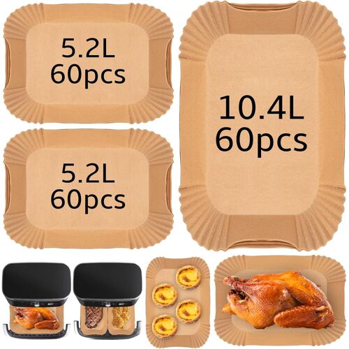 180 Pièces Papier Cuisson Pour Ninja Foodi Flex Air Fryer 10.4 L,Doublure En Papier Jetable Air Fryer Accessoires For Ninja Af500Eu (180Pcs)[CHU10501987]