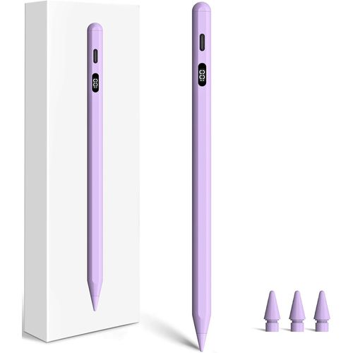 Stylet pour iPad, Stylet Pencil 2ème Génération avec Pourcentage de Batterie & Tilt & Palm Rejection,Pen pour iPad 10/9/8/7/6, iPad Air 3/4/5,iPad Mini 5/6,iPad Pro 11"" 1/2/3, 12.9"" 3 6
