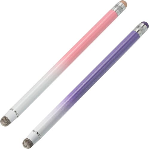 2pcs Stylet Stylos pour Tactile Écrans Capacitif Stylet Universel Tablette Stylo Sensibilité Précision, Dégradé Rose Violet