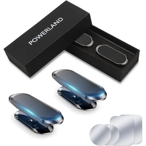 Support téléphone Voiture magnétique, Porte Téléphone Voiture Aimanté Rotation 360° Attache Smartphone Aimants Forts Compatible avec iPhone/Samsung Galaxy[2 pièces Boite Cadeau]