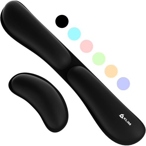 Wrist Rest ¿ Mouse Wrist Rest and Keyboard Wrist Rest Set ¿ Ergonomic ¿ Memory Foam ¿ Keyboard Support for Gaming and Office ¿ Black