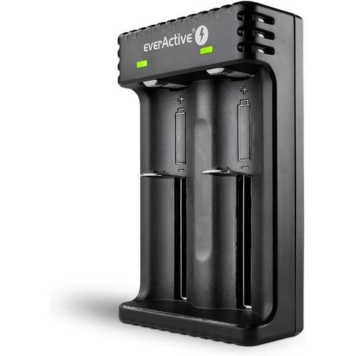 Chargeur Pour 2 Batteries Li-Ion Comme 18650, Professionnel, Rapide, Micro Usb, Modèle Lc-200, Noir