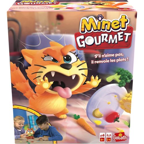 Minet Gourmet - Jeu De Société Pour Enfants - Pourras-Tu Convaincre Le Chat Gastronome De Manger Des Légumes - Jeu D'adresse - A Jouer En Famille Ou Entre Amis - A Partir De 4 Ans[Z2023]