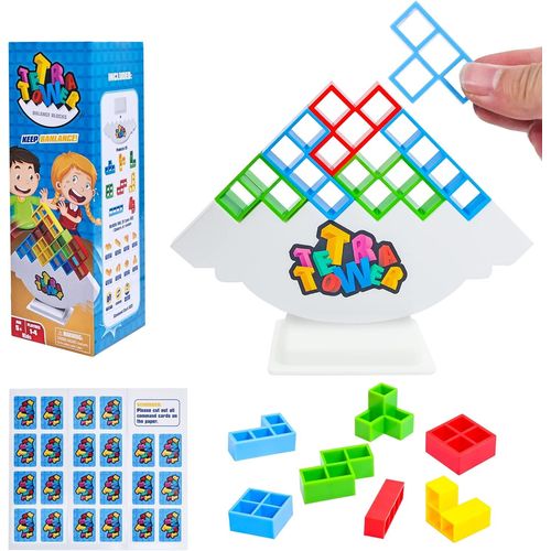 Blocs De Construction Tetris,Jeux De Empilables D'équilibre,Équilibrant Les Jouets Dempilage,Montessori Éducatifs Cadeaux D'anniversaire Pour Garçons Et Filles.[Y351]