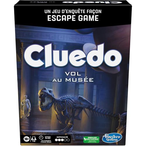 Play-Cluedo Vol Au Musée, Jeu De Mystère Façon Escape Game, Jeux De Famille Coopératifs, À Partir De 10 Ans, 1 À 6 Joueurs, Jeux De Société