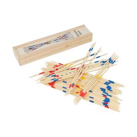 Jeu De Mikado, Jeux Familial Classique De 41 Pièces En Bois, Bâtons 17 Cm Pick Up Sticks, Jeu De Plateau, Jeux De Société Pour Enfantes Et Adultes Dans Une Boite De Bois